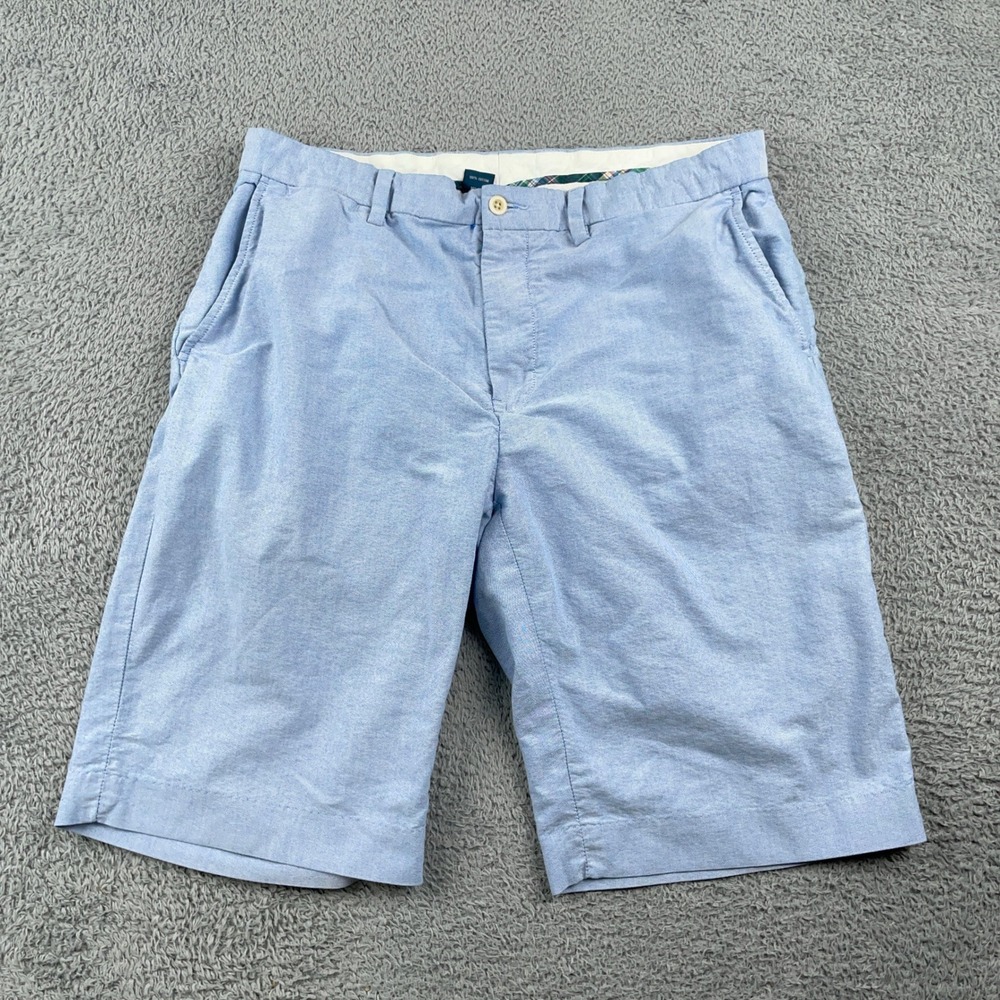 VTG Polo Ralph Lauren Shorts Mens 34 Blue Chino 13" Preppy Bermuda Golf Summer